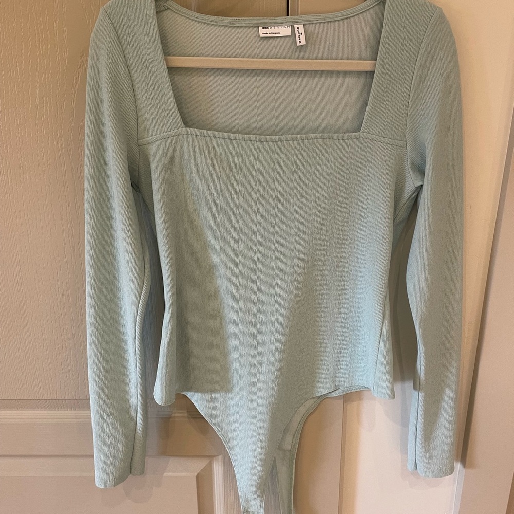 ASOS Women's Light Green Long Sleeve Bodysuit